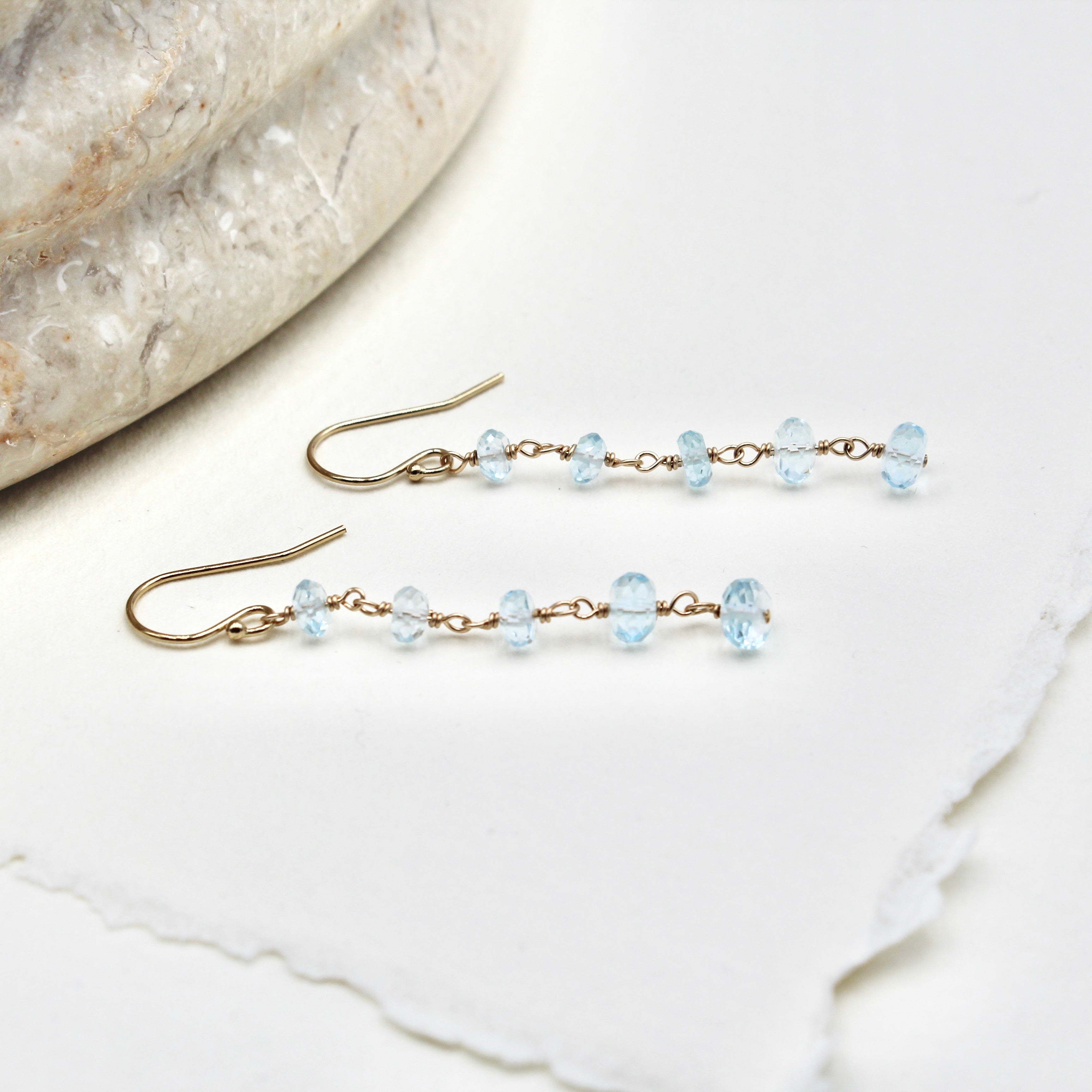 Blue Topaz Drop Earrings