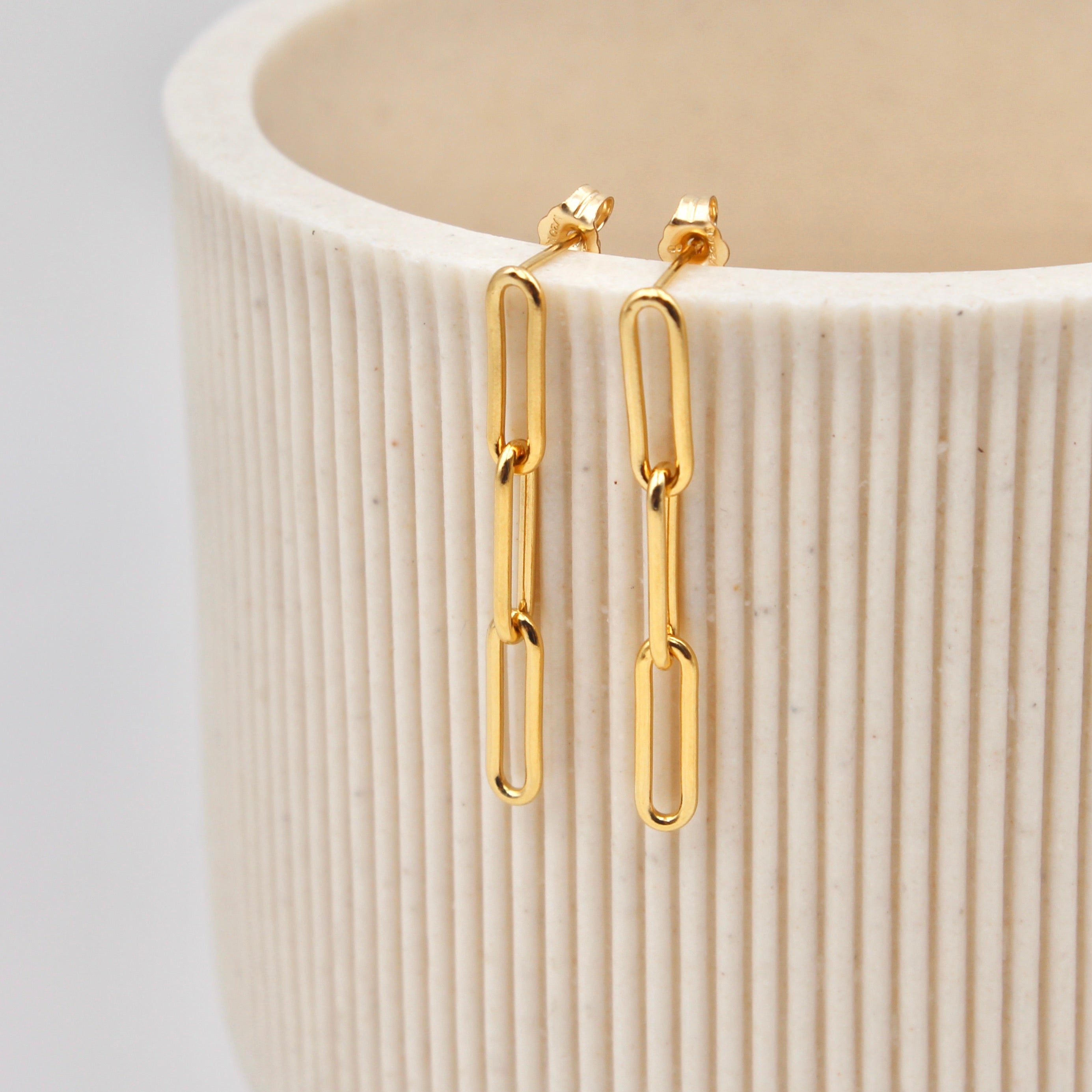 Paperclip Link Earrings