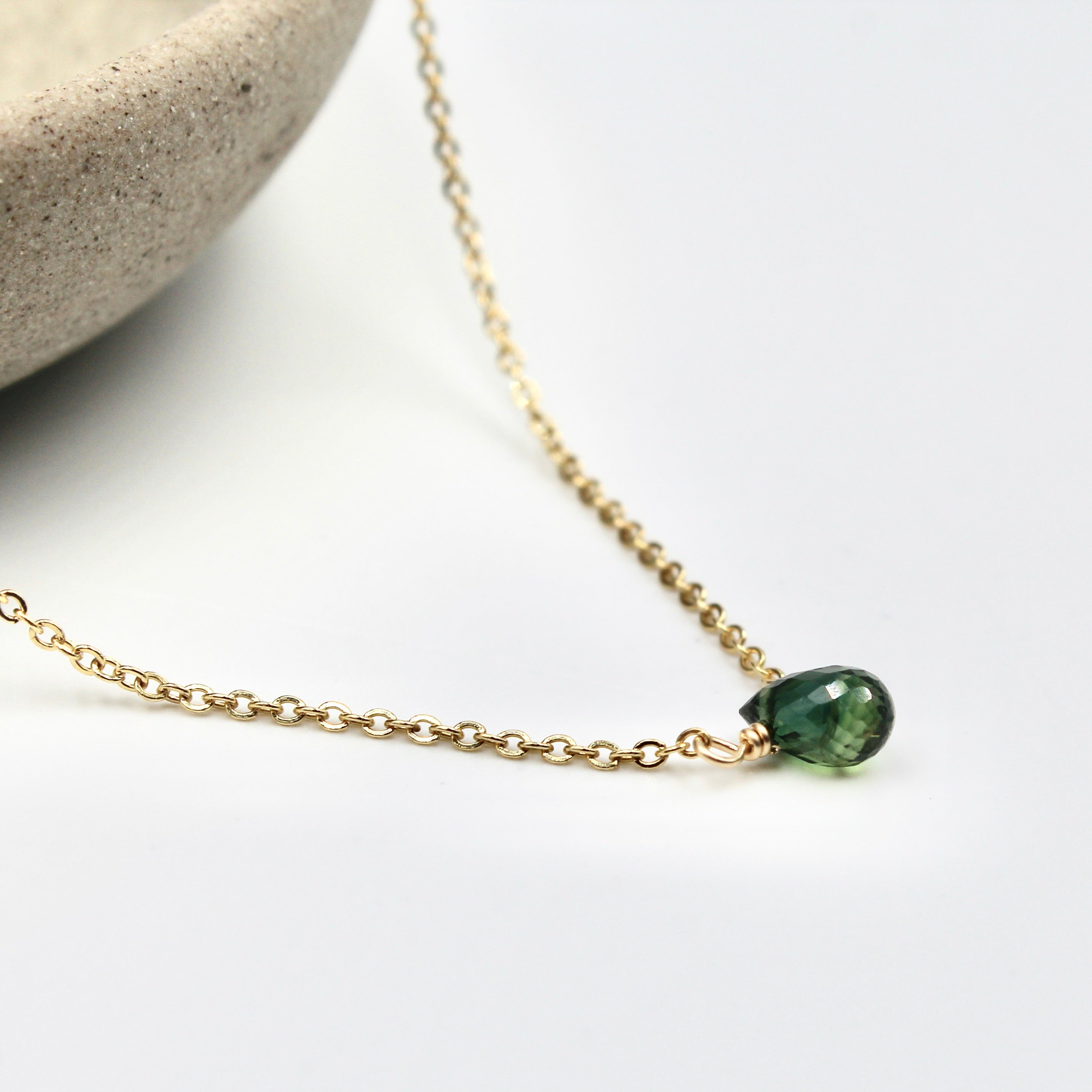 Sapphire Droplet Necklace